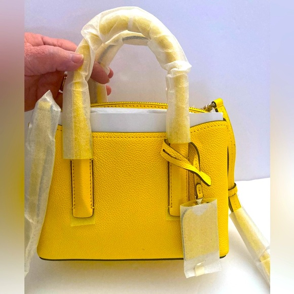 Kate Spade Mini Margaux Pebbled Leather Yellow Satchel NWT IN ORIGINAL WRAPPING! - Picture 3 of 14